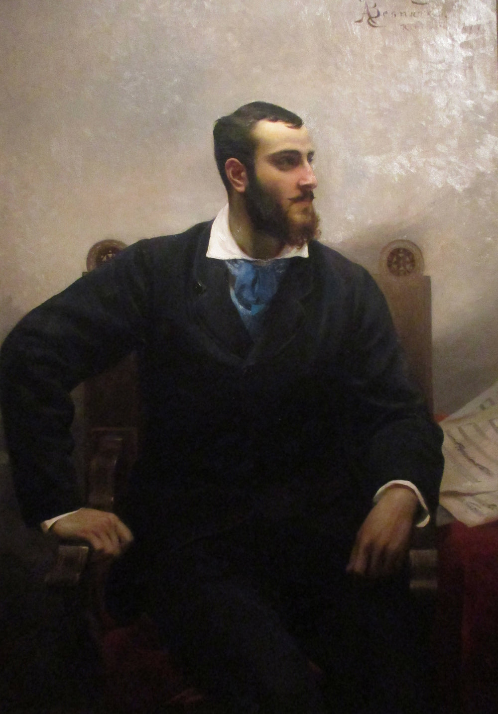 Portrait d'André Wormser (1851-1926), pianiste et compositeur - Albert Besnard image 1 tableau peint à l’huile sur toile