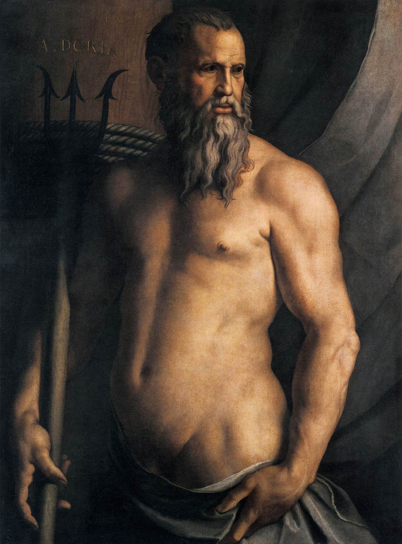 Portrett av Andrea Doria som Neptun - Bronzino