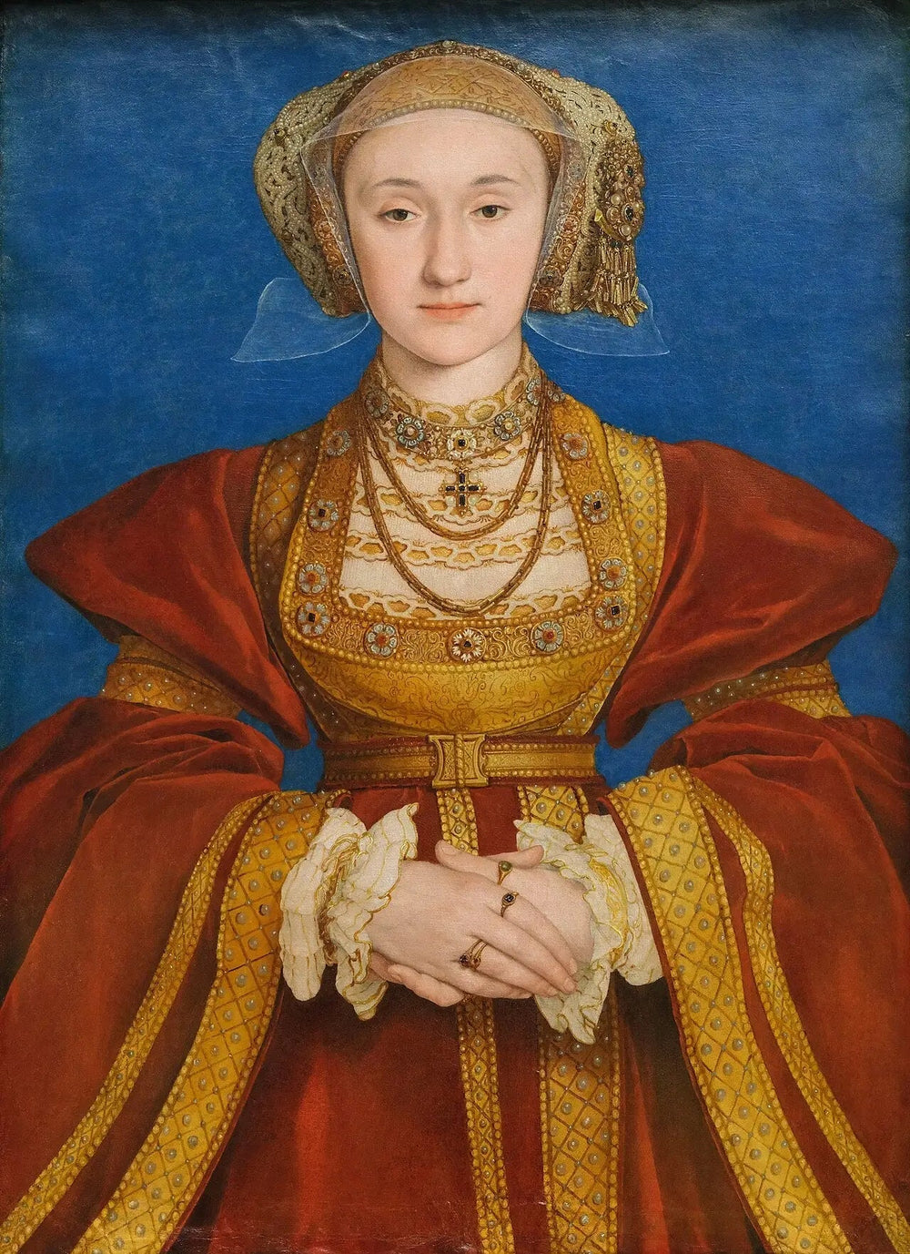 Portrait d'Anne de Clèves - Hans Holbein le Jeune image 1 copie peinte à la main à l’huile
