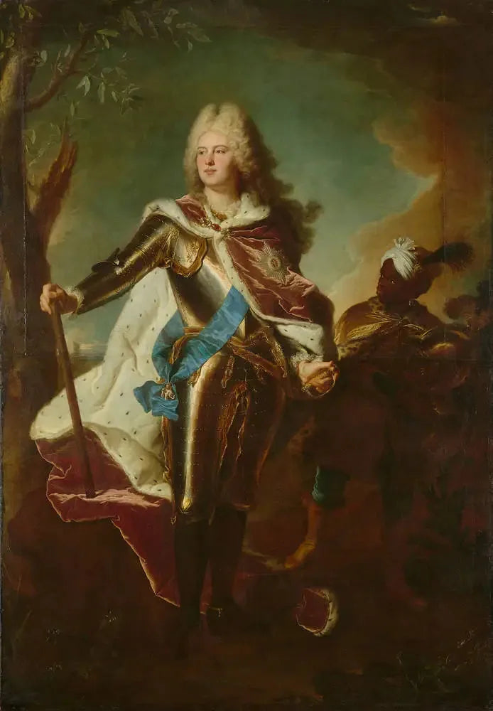 Portrett av August III av Polen - Hyacinthe Rigaud