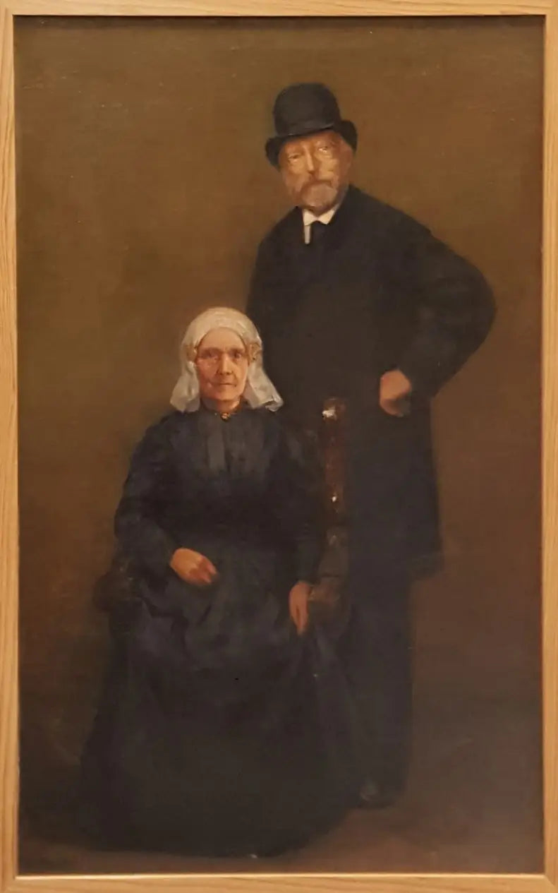 Portrett av Egbert Kuipers (1828-1892) og Jantje Wiegersma (1828-...) - Piet Mondrian