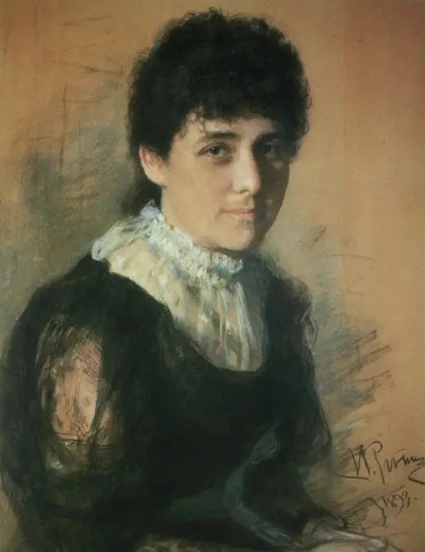 Portrett av Elena Pavlovna Tarkhanova-Antokolskaja - Ilya Repin
