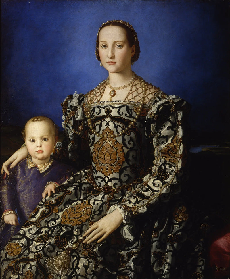 Portrett av Éléonore de Tolède og hennes sønn Giovanni de Médicis - Bronzino