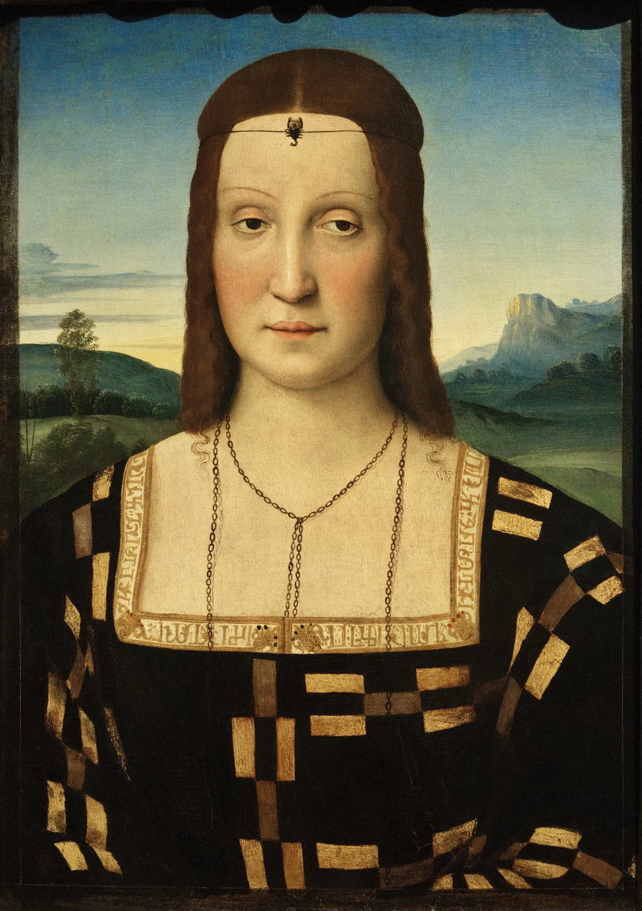 Portrett av Elisabetta Gonzaga - Raphael Sanzio