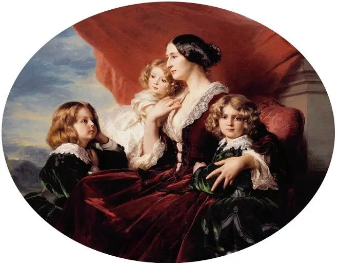 Portrett av Eliza Krasińska med barna hennes. - Franz Xaver Winterhalter

Source:
Portrait d'Eliza Krasińska avec ses enfants. - Franz Xaver Winterhalter