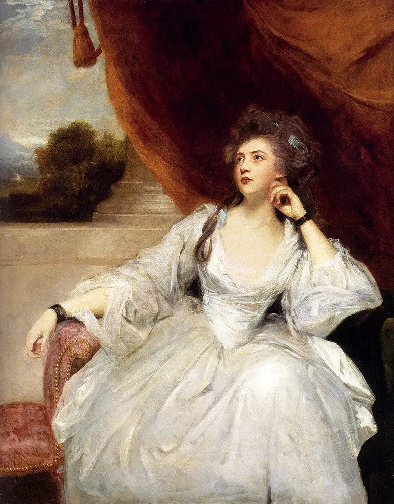 Portrett av Elizabeth Falconer, Mme Stanhope, som en form for kontemplasjon - Joshua Reynolds