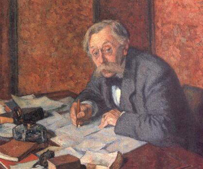 Portrett av Émile Verhaeren - Théo van Rysselberghe