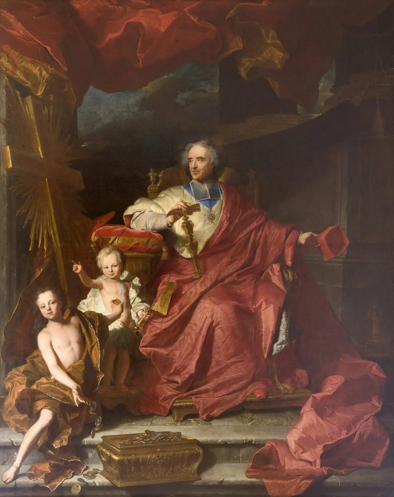 Portrett av Emmanuel Théodose de la Tour d'Auvergne, kardinal de Bouillon - Hyacinthe Rigaud