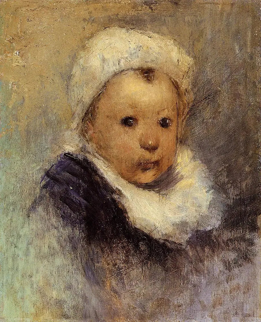 Barneportrett, kanskje Aline Gauguin - Paul Gauguin
