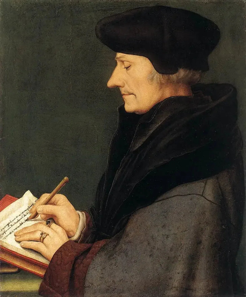 Portrett av Erasmus av Rotterdam som skriver - Hans Holbein den yngre

Source:
Portrait d'Erasme de Rotterdam écrivant - Hans Holbein le Jeune