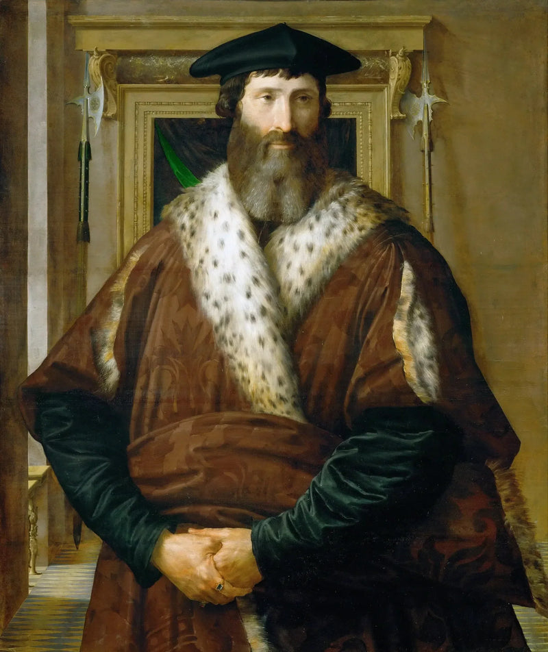 Portrett av en mann (Condottiere Malatesta Baglioni?) - Parmigianino