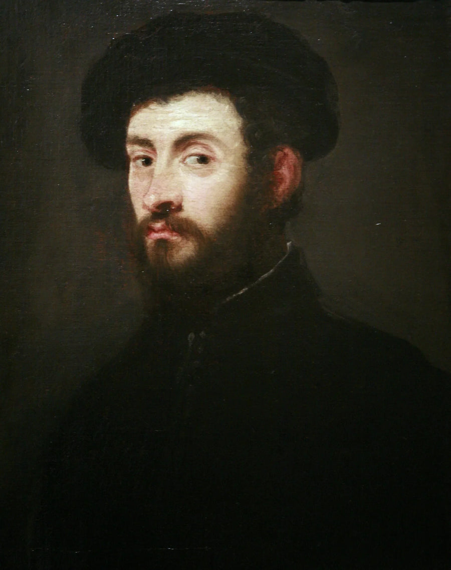 Portrett av en mann i brystbildet - Jacopo Tintoretto