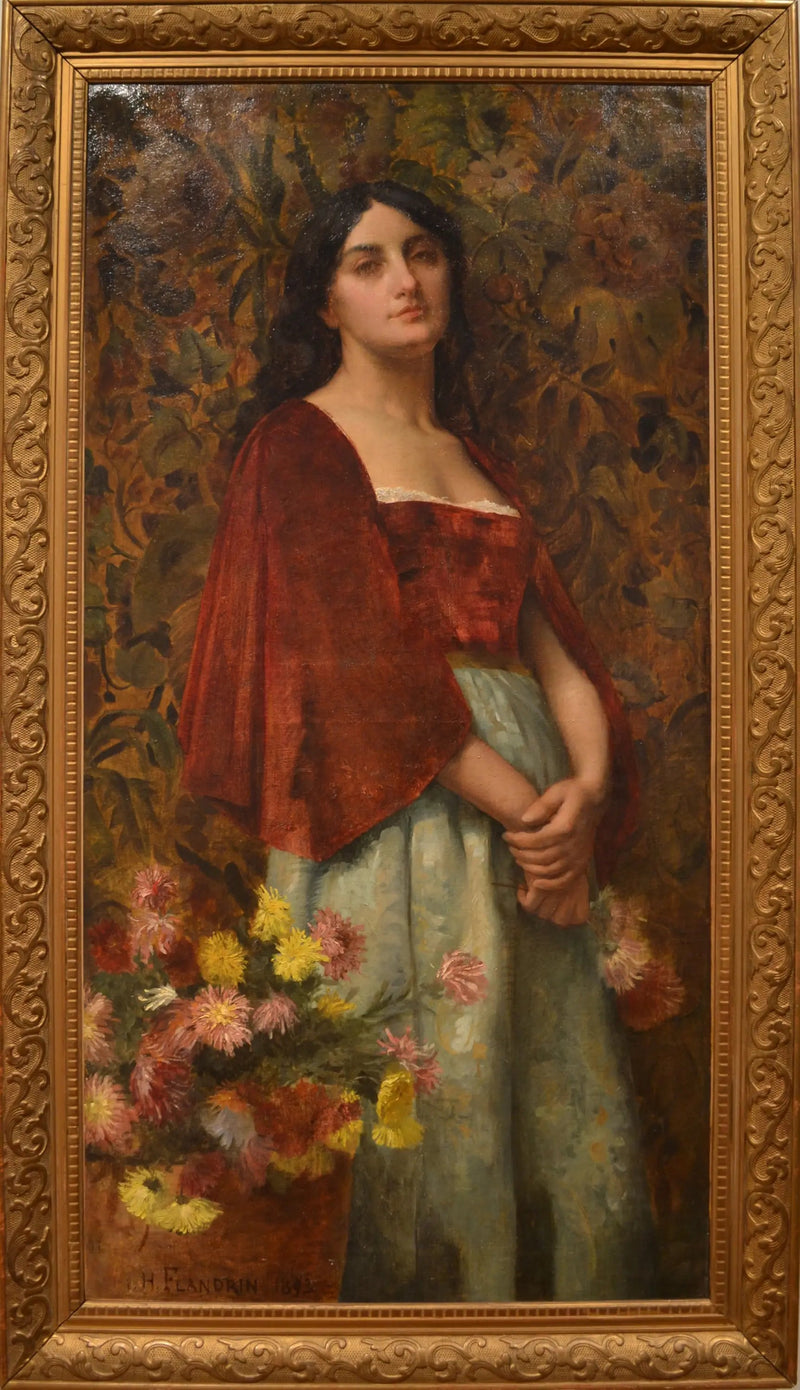 Portrett av en italiensk kvinne - Hippolyte Flandrin