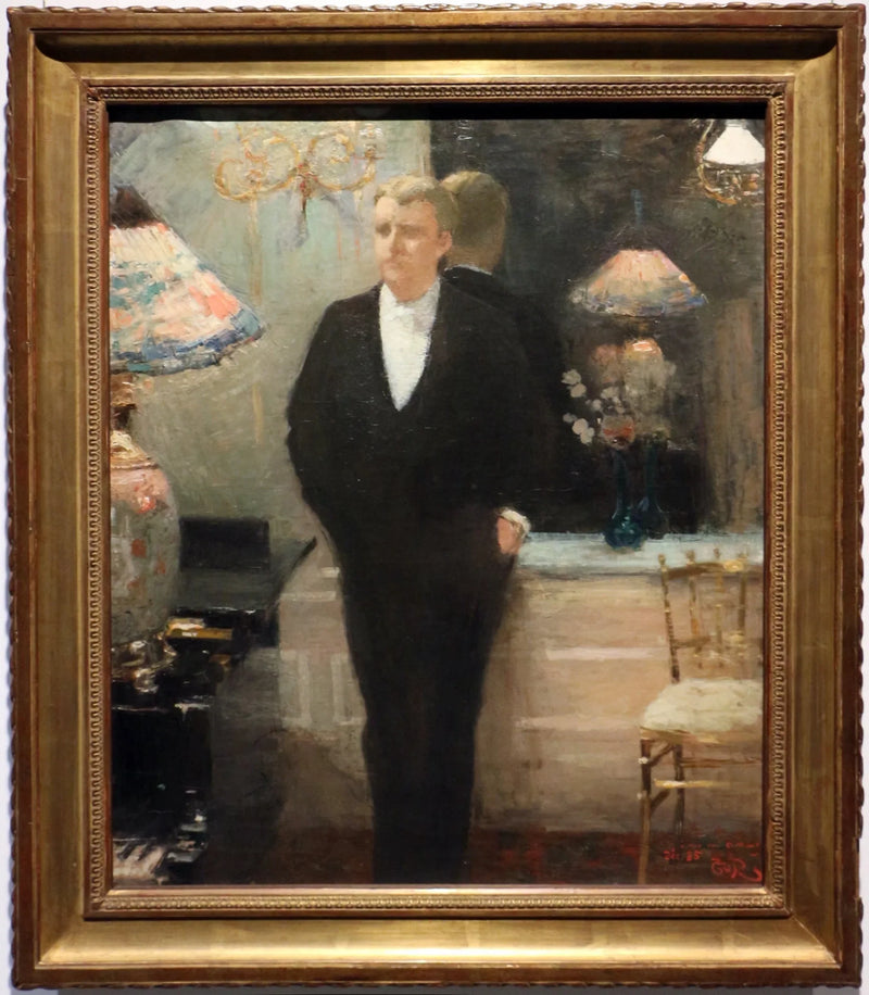 Portrett av Octave Maus - Théodore van Rysselberghe