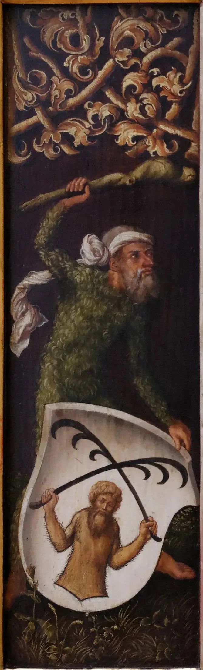 Portrett av Oswolt Krel: « Villemenn » med de heraldiske skjoldene til Oswolt Krel - Albrecht Dürer