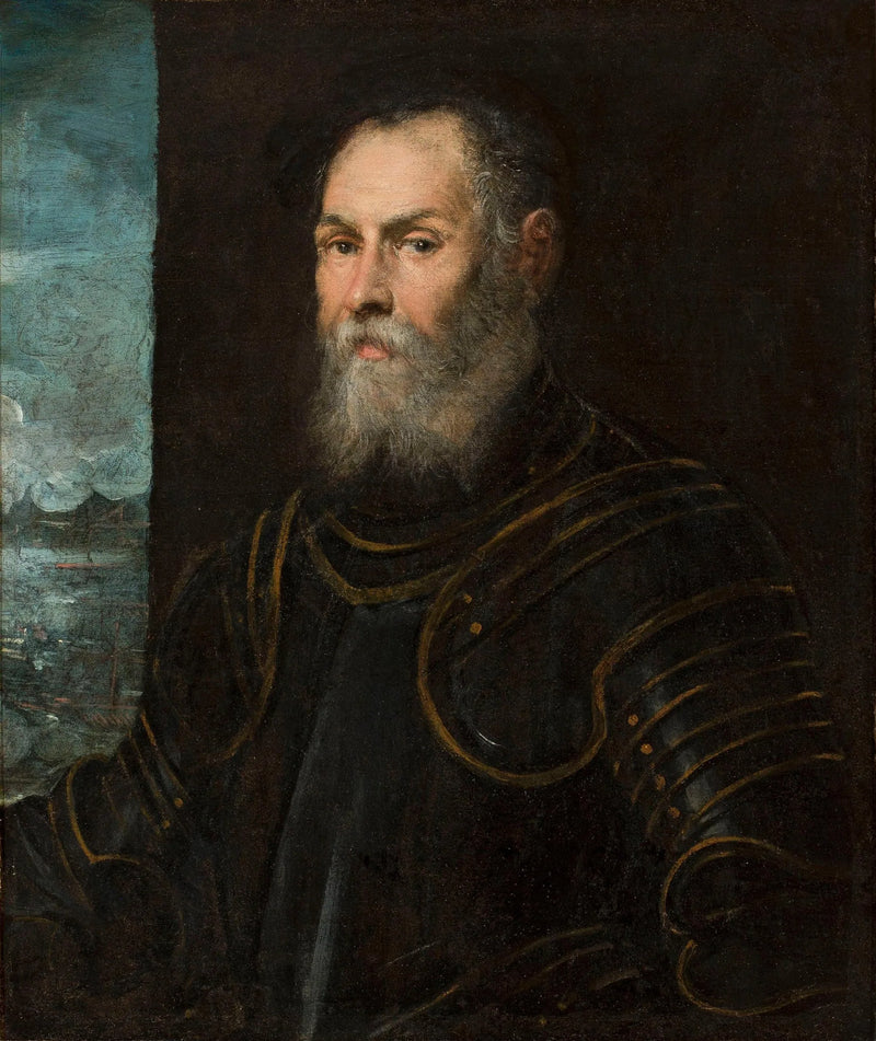Portrett av en venetiansk admiral. - Jacopo Tintoretto