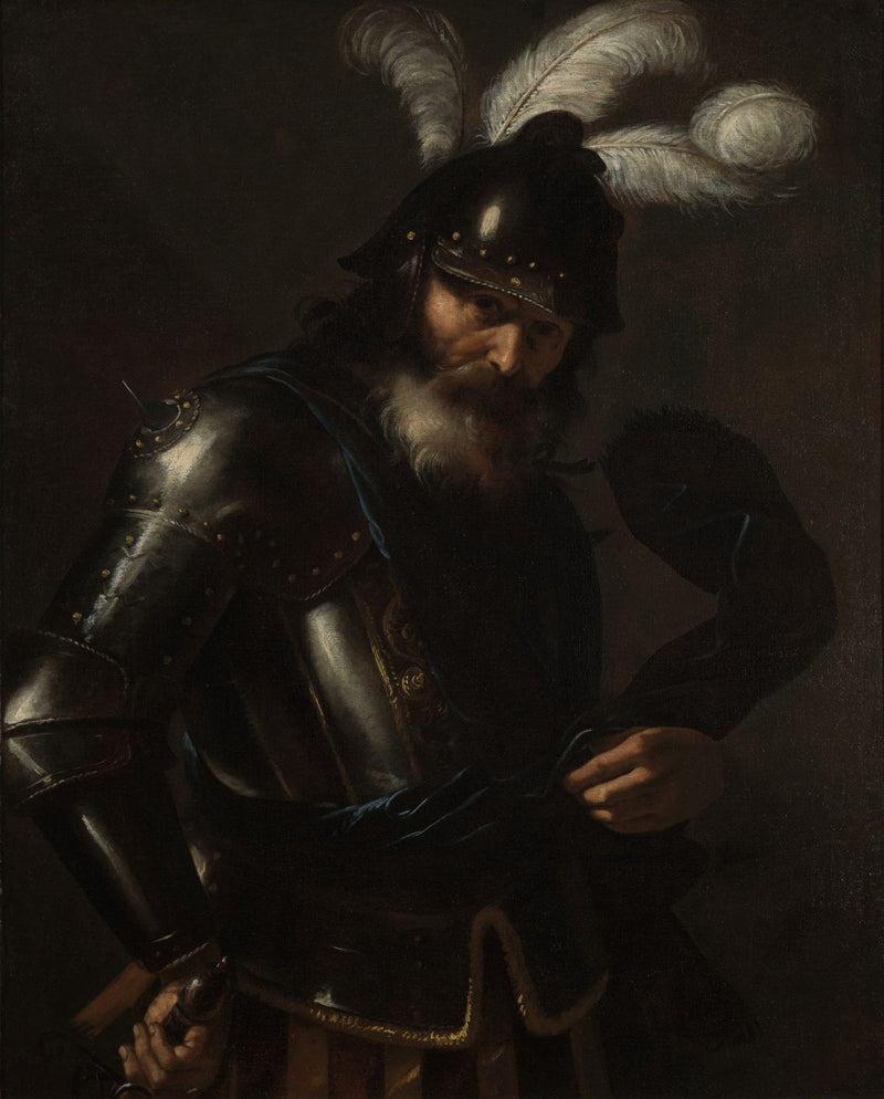 Portrett av en ridder i rustning - Mattia Preti
