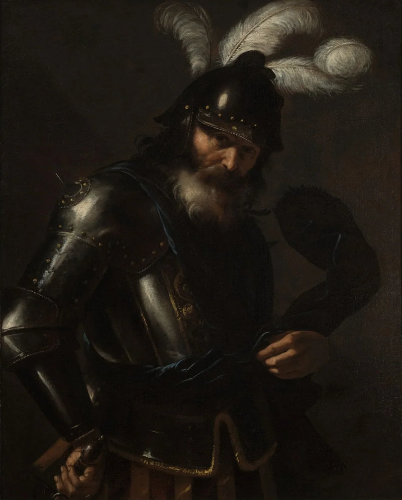 Portrett av en ridder i rustning - Mattia Preti