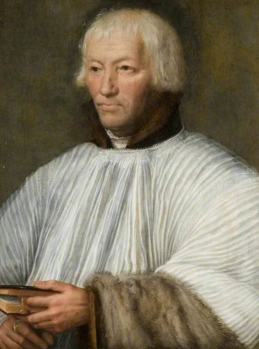 Portrett av en geistlig (usikkert identifisert som Jean Carondelet) - Quentin Metsys