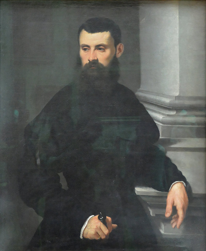 Portrett av en gentleman, hånden på sverdet - Jacopo Tintoretto
