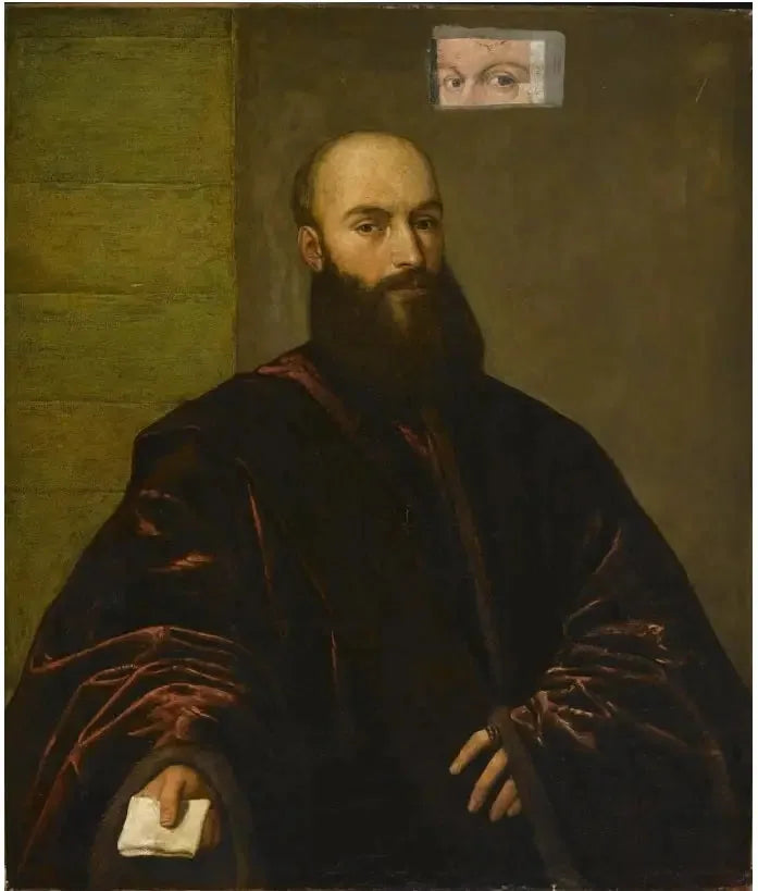 Portrett av en venetiansk gentleman (overmalt) - Titian