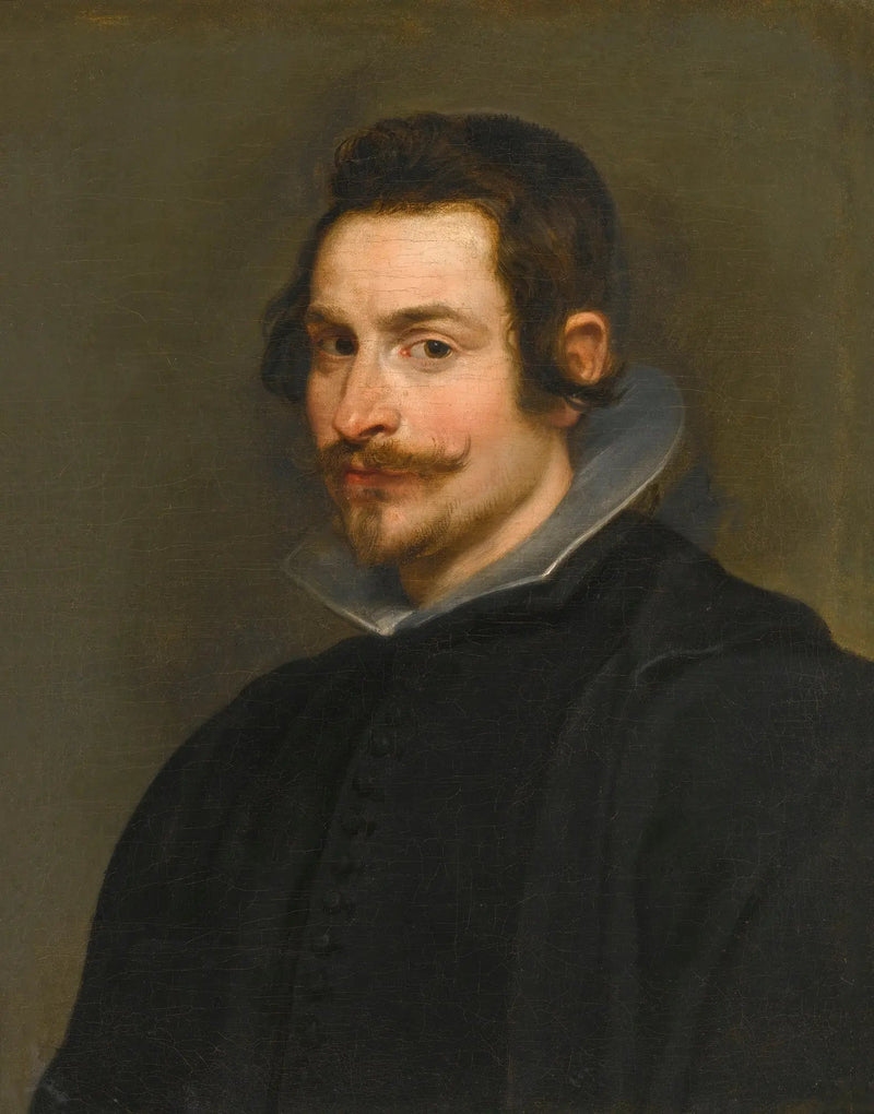 Portrett av en gentleman, halvt kropp, kledd i svart - Peter Paul Rubens
