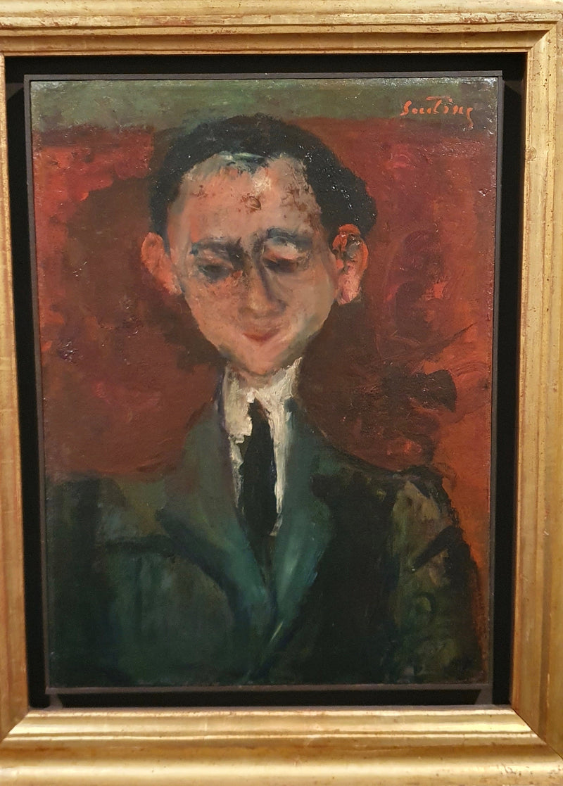 Portrett av en mann med svart slips - Chaim Soutine
