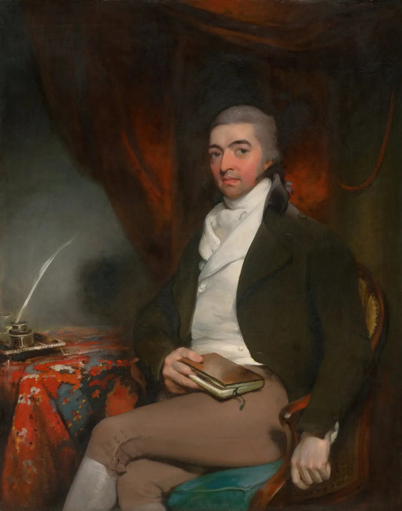 Portrett av en mann som sitter med en bok - Thomas Lawrence