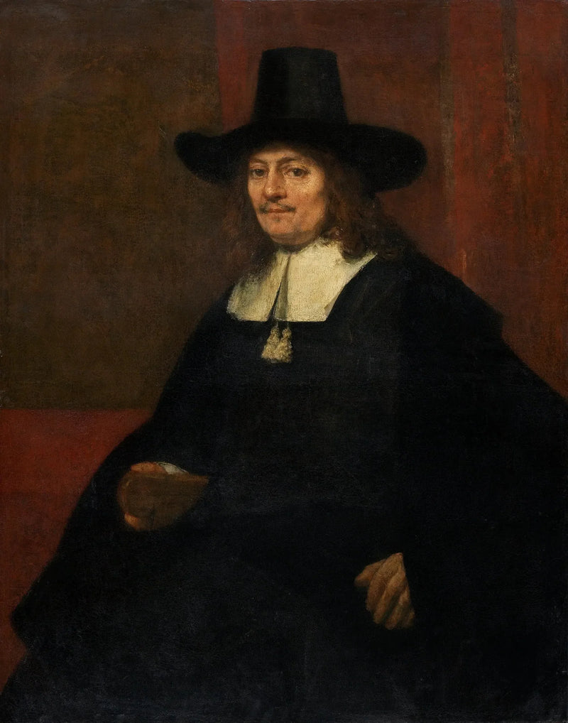 Portrett av en mann med høyhatt - Rembrandt
