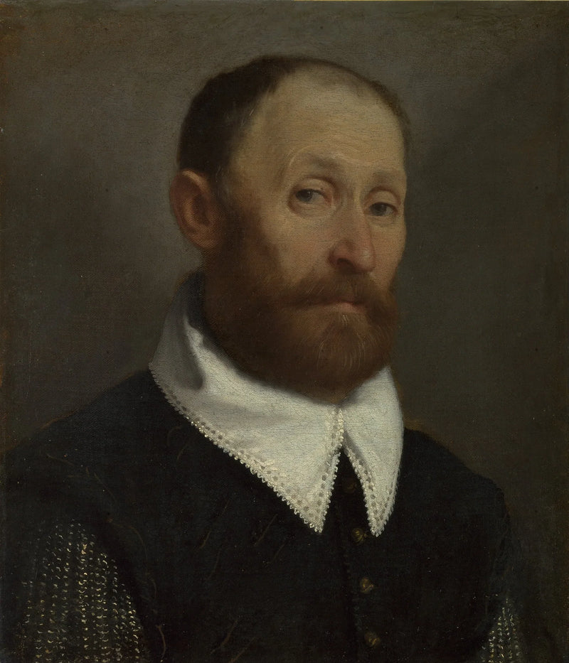Portrett av en mann med hevede øyenbryn - Giovanni Battista Moroni