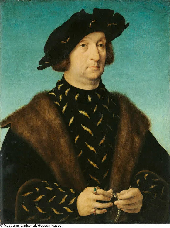 Portrett av en mann med en rosenkrans - Joos van Cleve
