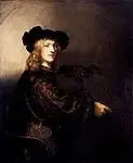 Portrett av en mann med en falk - Rembrandt