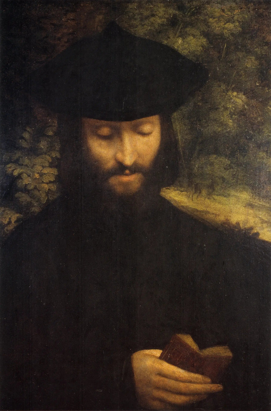 Portrett av en mann med en bok - Antonio da Correggio