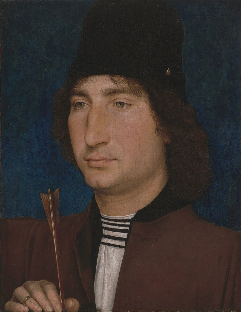 Portrett av en mann med en pil - Hans Memling