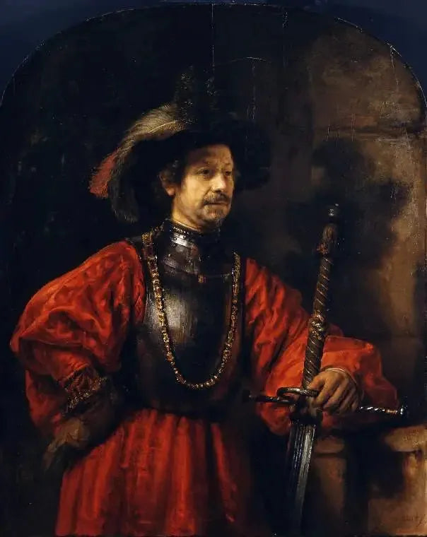 Portrett av en mann i militæruniform - Rembrandt