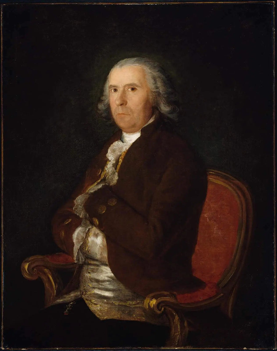 Portrett av en mann i brun frakk - Francisco de Goya