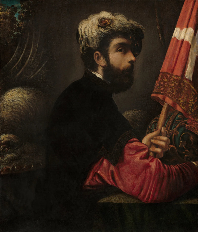 Portrett av en mann i Saint George - Jacopo Tintoretto