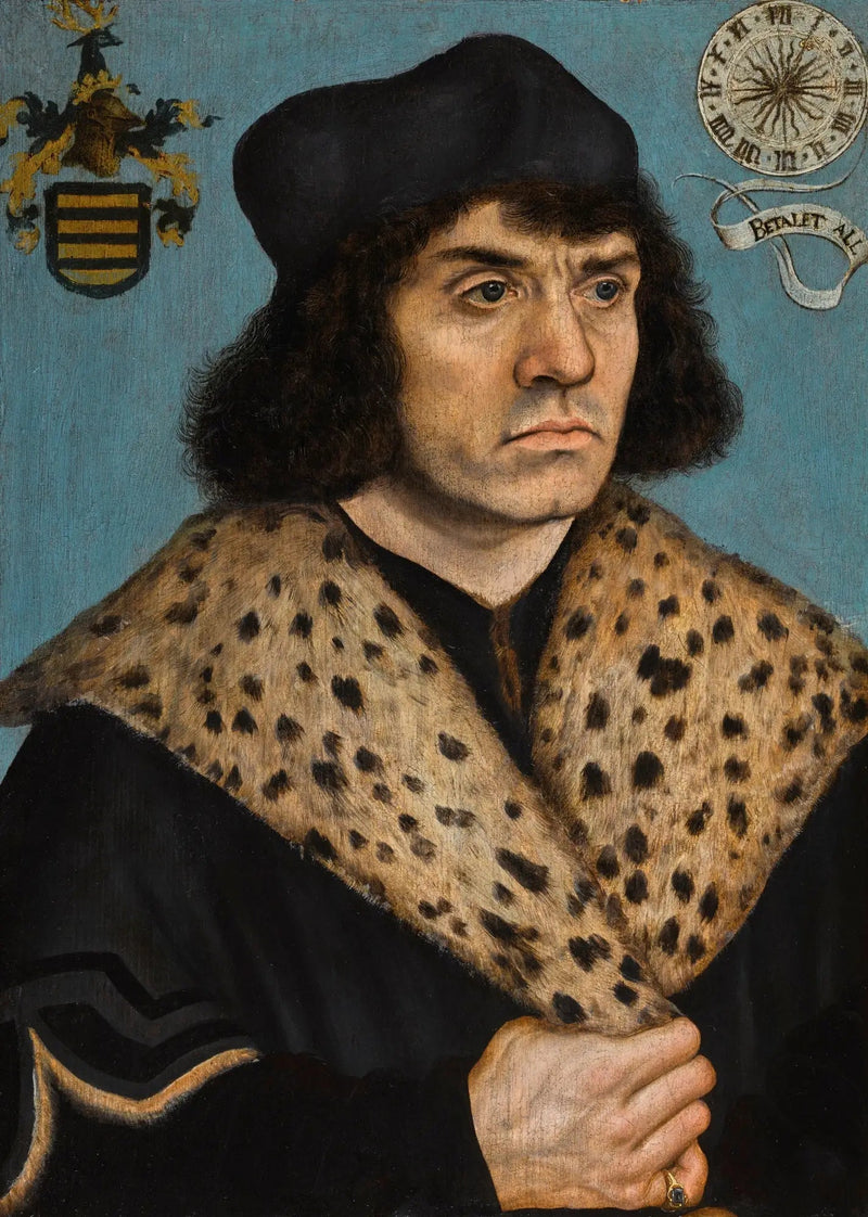 Portrett av en ukjent mann med en pelskrage med flekker - Lucas Cranach den eldre