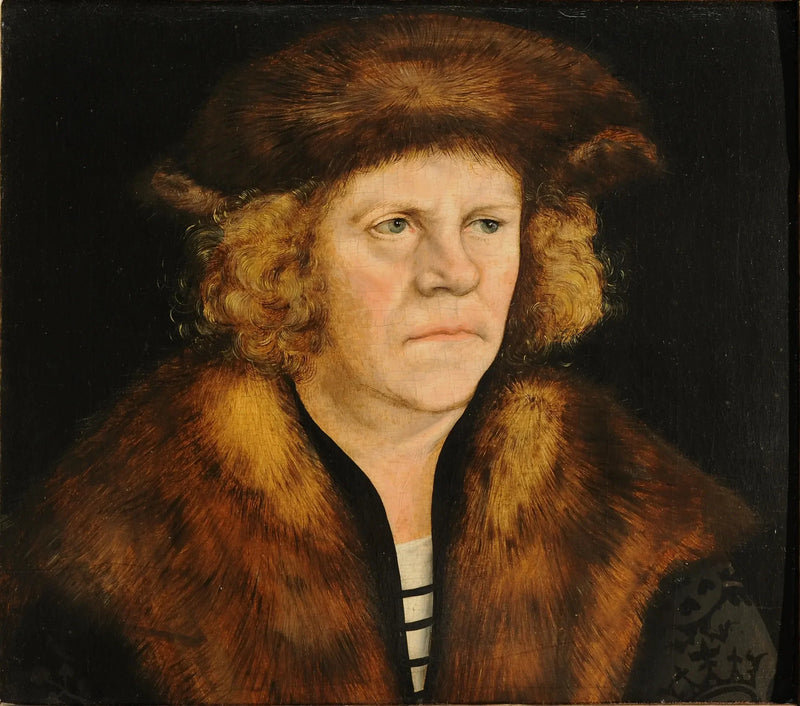 Portrett av en mann med en pelslue - Lucas Cranach den eldre