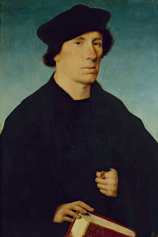 Portrett av en bartløs mann - Joos van Cleve