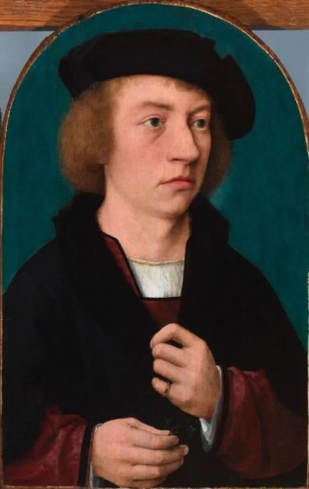 Portrett av en ung mann med svart hatt - Joos van Cleve