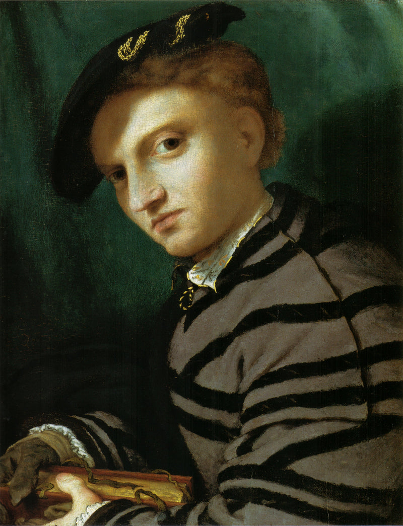 Portrett av en ung mann med en bok - Lorenzo Lotto