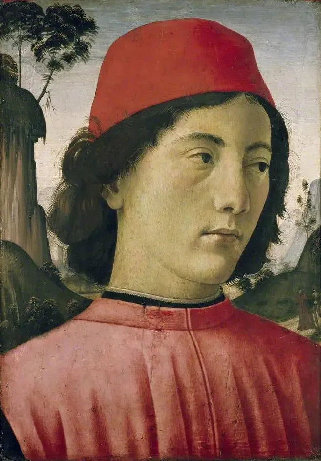 Portrett av en ung mann - Domenico Ghirlandaio