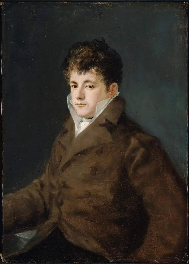 Portrett av en ung mann i brunt, kanskje Javier Goya - Francisco de Goya