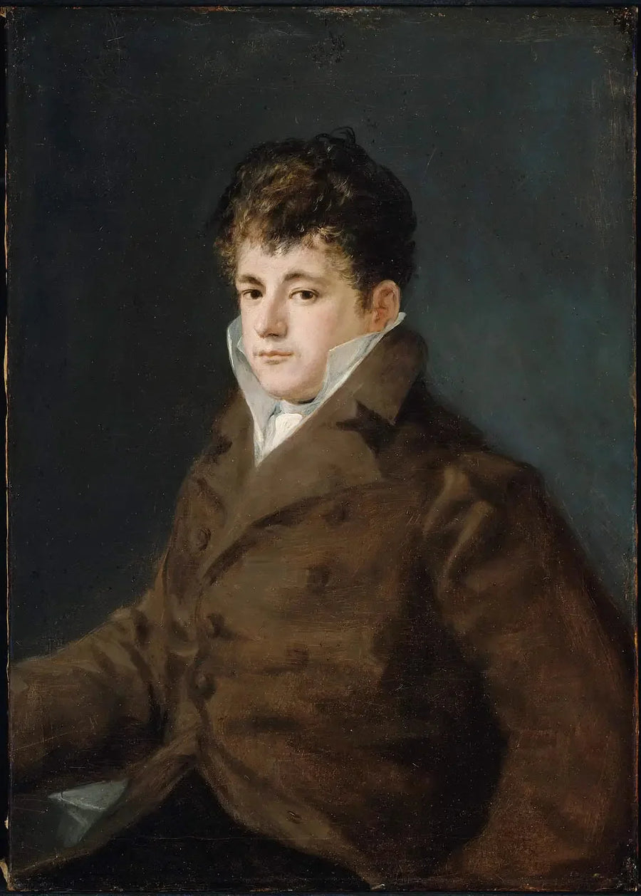 Portrett av en ung mann i brunt, kanskje Javier Goya - Francisco de Goya
