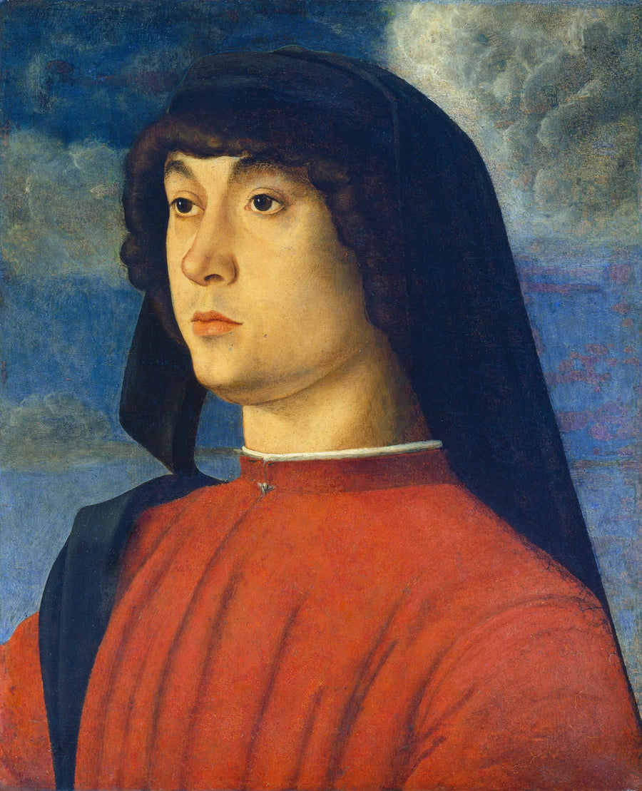Portrett av en ung mann i rødt - Giovanni Bellini