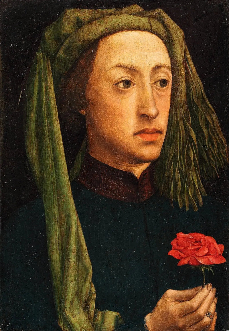 Portrett av en ung mann som holder en rød rose - Jan van Eyck

Source:
Portrait d'un jeune homme tenant une rose rouge - Jan van Eyck