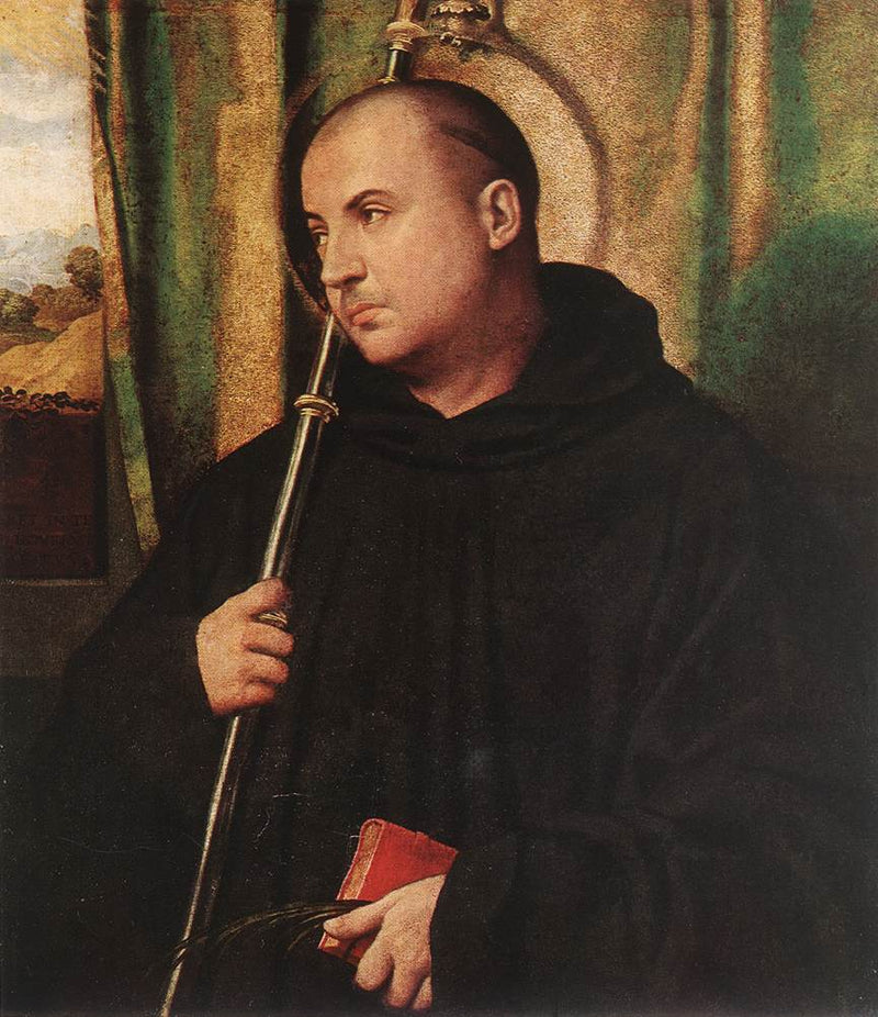 Portrett av en benediktinsk munk i Saint Placidus - Alessandro Bonvicino