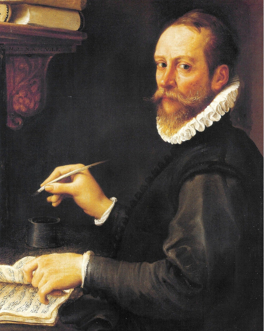 Portrett av en musiker (antatt portrett av Claudio Merulo) - Annibale Carracci