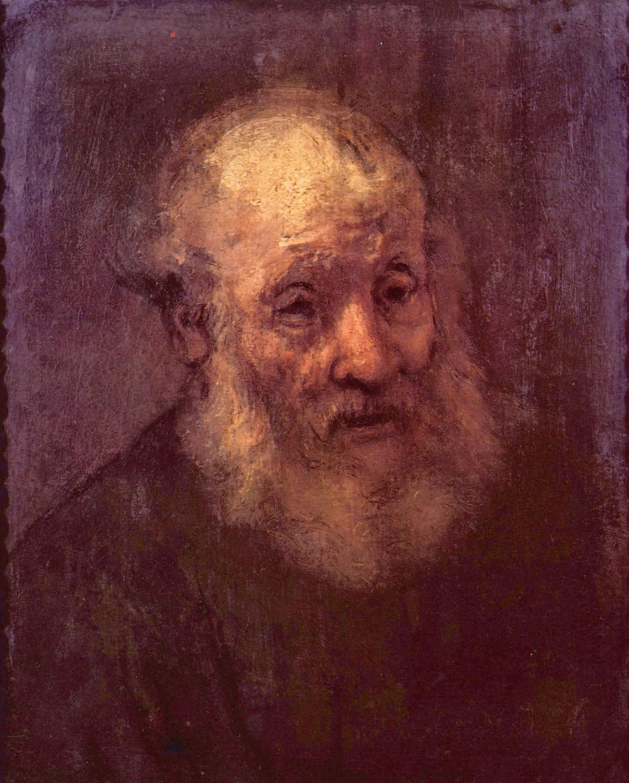 Portrett av en gammel skjeggete mann - Rembrandt